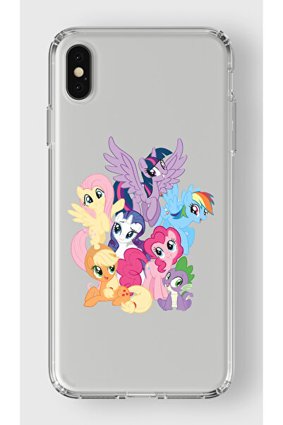 moonset Iphone X/XS Uyumlu Baskılı Yumuşak Silikon Şeffaf Telefon Kılıfı