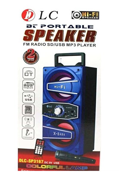 LC مكبر صوت بلوتوث محمول SP3167 مزود براديو FM، ومنفذ SD، ومنفذ USB، وتشغيل م...