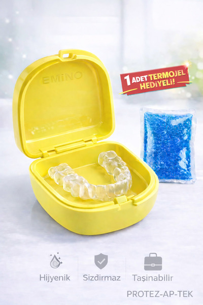 Emino Protez Diş Saklama Kabı (Aparey Kutusu) KÜÇÜK BOY 1 ADET