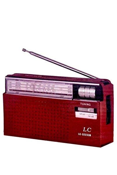 LC Portable FM/AM Radio With Bluetooth And USB – Red