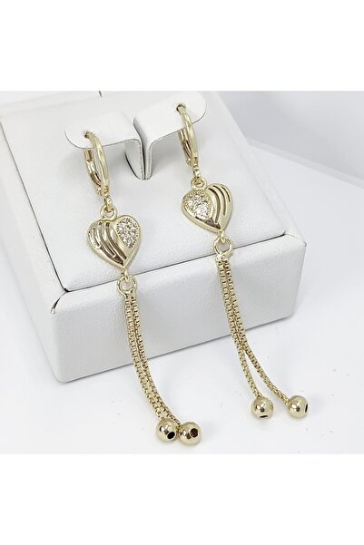 Milena 14k Gold Plated Earrings - Length 5cm, Perfect Gift