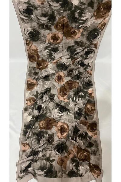 Karfa Scarfs Şal & Eşarp Rose Desen Bambu Kraş Şal | Canlı Renkler & Zarif Duruş