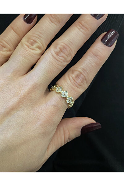 GOX Stoned Tamtur Clover Ring