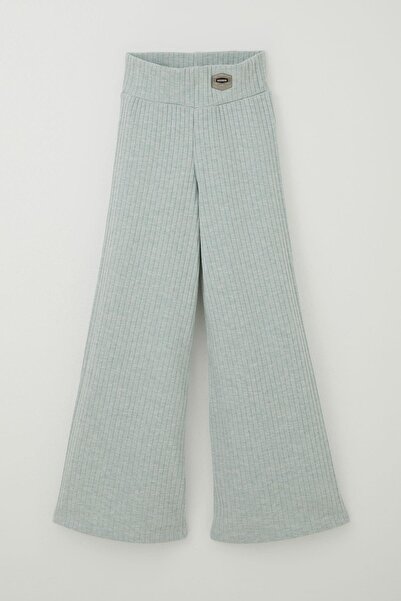 Breeze Girl's Pants with Embroidery Detail, Ages 7-12, Water Green