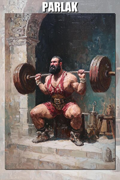 Gym Motivasyon Tasarım Yüksek Çözünürlüklü Sporcu Çerçevesiz Duvar Posteri