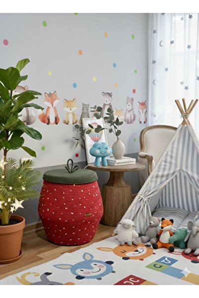 Zuviel Deco Handmade 30X40 Handmade Strawberry Toy Basket, Dirty Laundry Bask...