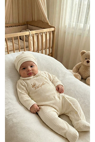 Baby shine Turkish velvet jumpsuit + hat