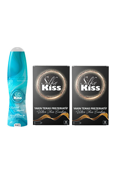 Silky Kiss Ansızın Paketi 4 – Natural Kayganlaştırıcı Jel ve 2 Kutu Yakın Tem...