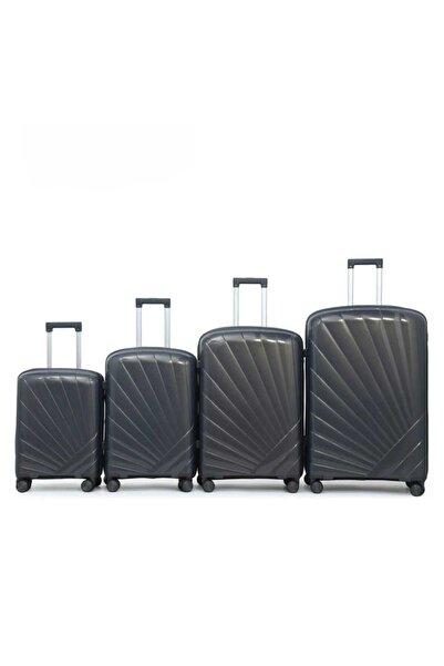 POGAGO 4 Piece Polypropylene Luggage Set 32/28/24/20 Inch | Unbreakable Light...