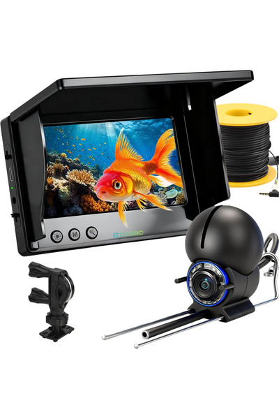 Dasbo Cameră subacvatică pentru pescuit 1080P cu ecran IPS de 4,3”, Dasbo®, u...