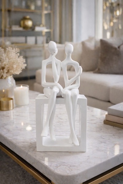 ersu store 25 cm Kaideli Couple Biblo Obje Süs Dekoratif Ev Ofis Aksesuar