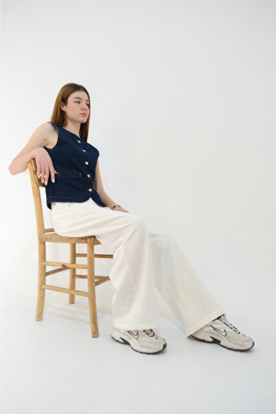 HENZA BEYAZ KUMAŞ PANTOLAN