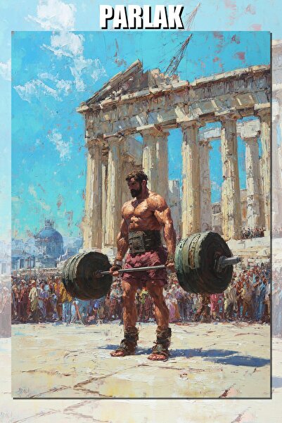 Gym Motivasyon Tasarım Yüksek Çözünürlüklü Sporcu Çerçevesiz Duvar Posteri