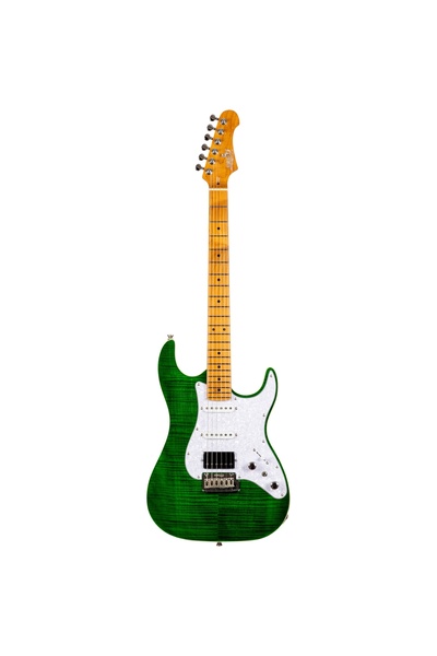Donner Jet JS-600 TGR HSS Elektro Gitar (Transparent Green)