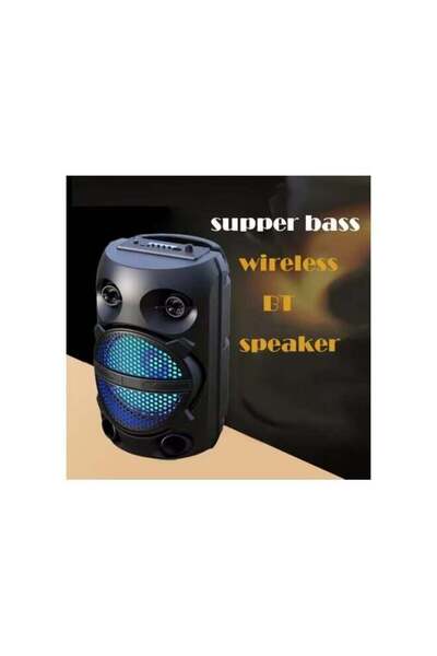 LC مكبر صوت لاسلكي محمول مزود بإضاءة LED وصوت جهير عميق