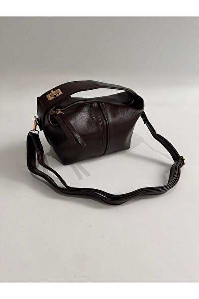 Mia Collection Geantă de mână și de umăr pentru femei, model Adriana, maro si...