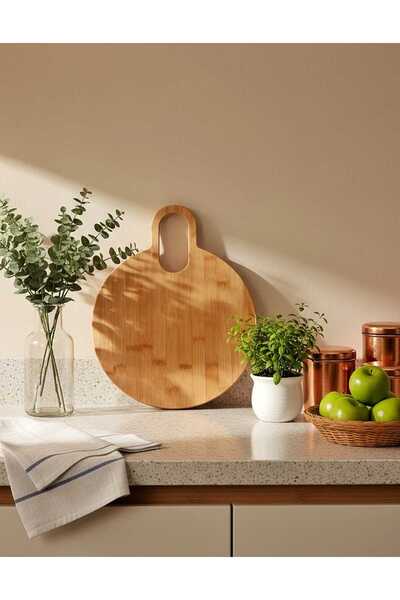 lalcollections Bambu Yuvarlak Askılı Kesim Panosu