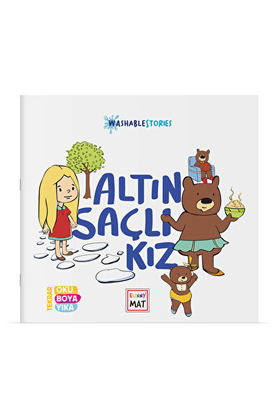 Akademi Çocuk Funny Mat Yıkanabilir Hikaye Kitabı - Altın Saçlı Kız