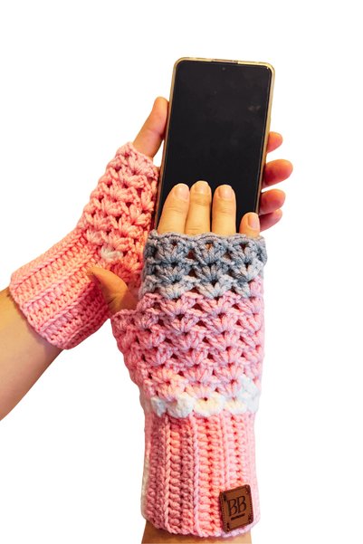 BB BİBUTİKSHOP Hand Knitted Fingerless Gloves |   Winter Warmth Stylish Design |   Daily Use