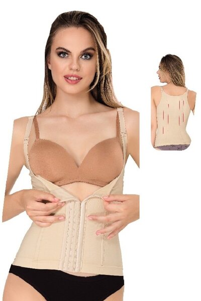 bipamuk Women's Latex Corset Adjustable Strap Underwire Support Waist and Abd...