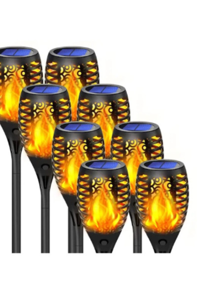 OEM Σετ 8 x Ηλιακός φακός με εφέ φλόγας 51,5 cm