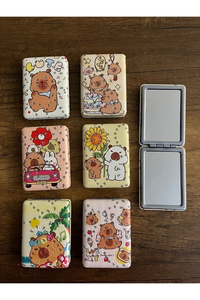 gülümse gel Kız Çocuk 1 Adet Capybara Ayna Kapibara K2y Kpop Kore Cep Aynası ...