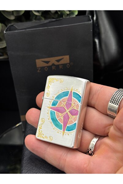 NikaŞ Zorro Orijinal Kutulu Neon Compass Tasarım Zorro Çakmak - Premium Kolek...