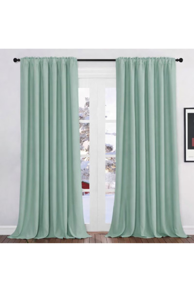 PONY DANCE Set of 2 blackout curtains 120x245 cm, thermal insulation, with dr...