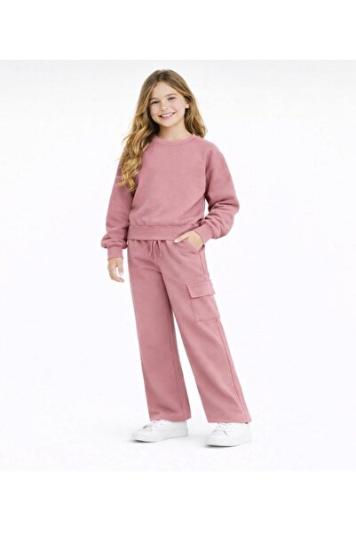 nazarbebe طقم بدلة رياضية للفتيات من سن 9 إلى 16 عامًا - سترة وبنطلون بقصة مر...