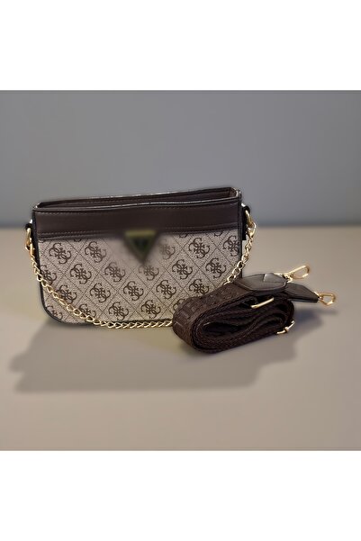 Gözde Mağazacılık Women's Hand Shoulder Bag with Column and Chain Strap