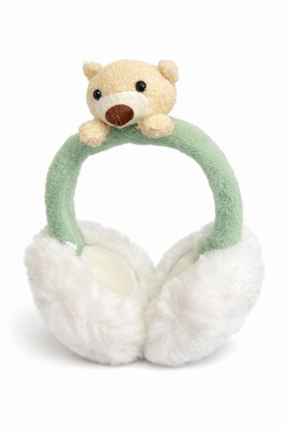 Beksy Accessory Sevimli Ayıcık Figürlü Peluş Kulaklık - Yumuşak Kışlık Kulak ...