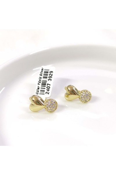 Güler Yüzlü Silver أقراط XUPING على شكل قلب حلقي مقاس 10×7 ملم ذهبية اللون
