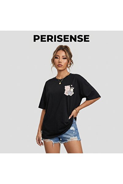 PERISENSE Жіноча AI Creative Minimal з принтом Преміум-футболка з бавовни Ove...