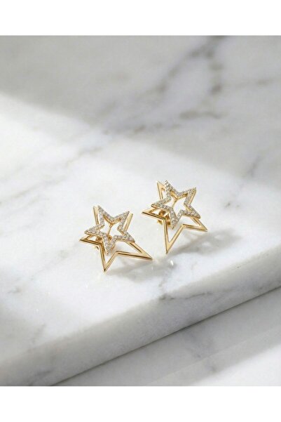 Xuping Jewelry Zirkon Taşlı Yıldız Küpe