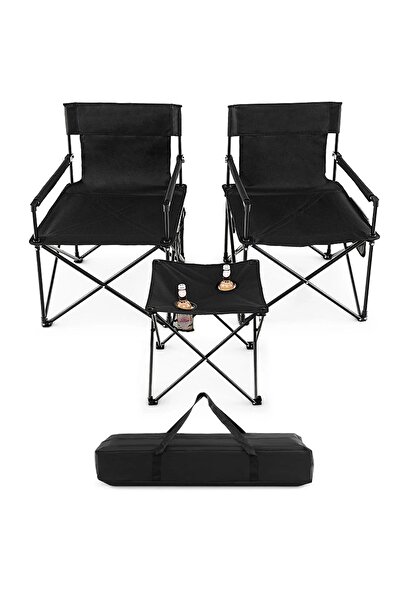 COSTWAY Set de scaune și masă pliabile pentru camping în aer liber