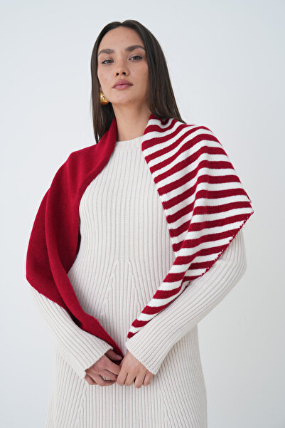 MG OTANTİK Жіночий смугастий трикутний шарф – плечовий шарф з м'якою текстурою