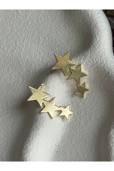 Rossetto Atelier Gold 3 Stars Earrings