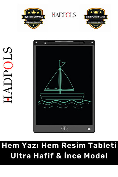 HadPols #Tablet 12 Inç Lcd Ekran Hassas Kalemli Dijital Ultra İnce Portatif S...