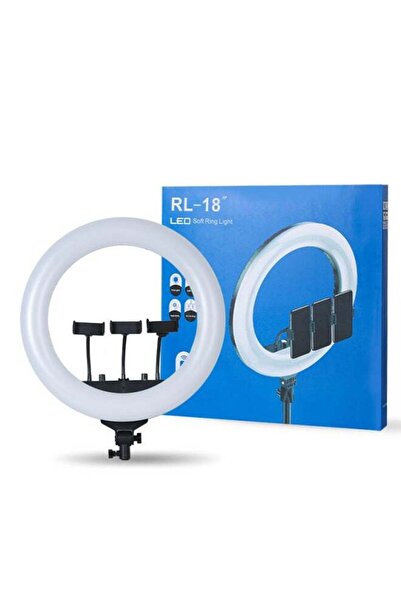 Generic إضاءة دائرية RL-18 للبث المباشر، حامل ثلاثي القوائم، إضاءة تصوير، إضا...