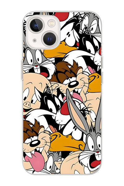 moonset Iphone 13 Uyumlu Baskılı Yumuşak Silikon Şeffaf Telefon Kılıfı