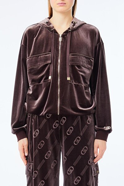 liu.jo Kahverengi Kadife Sweatshirt