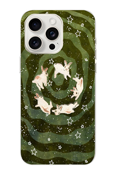 moonset Iphone 15 Pro Max Uyumlu Baskılı Yumuşak Silikon Şeffaf Telefon Kılıfı