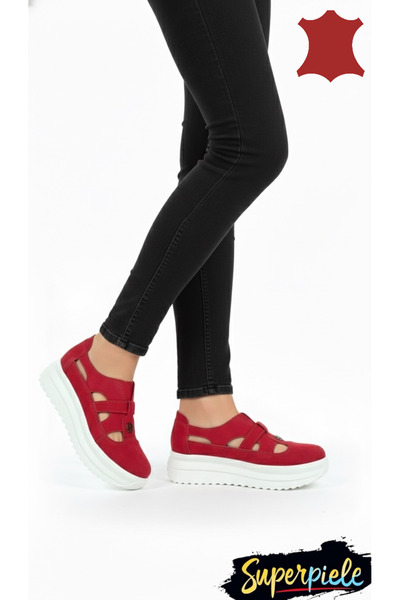 ANGEL BLUE Pantofi casual piele naturală întoarsă,perforați fără șireturi cu ...