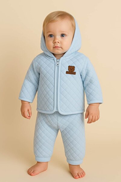 KapsülBebek Plush Hooded Fleece Baby Set