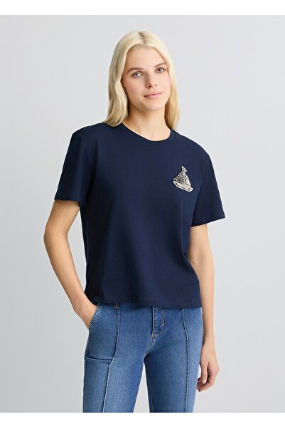 liu.jo Liu Jo Taşlı Ve İşlemeli T.shirt