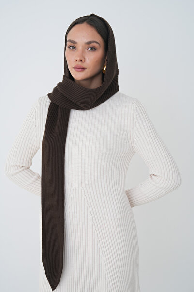 MG OTANTİK Women's Hooded Scarf Soft Textured Knit Shawl