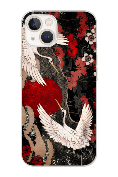 moonset Iphone 15 Uyumlu Baskılı Yumuşak Silikon Şeffaf Telefon Kılıfı