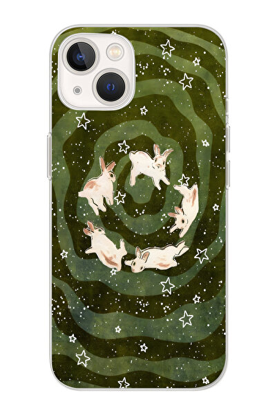 moonset Iphone 15 Uyumlu Baskılı Yumuşak Silikon Şeffaf Telefon Kılıfı