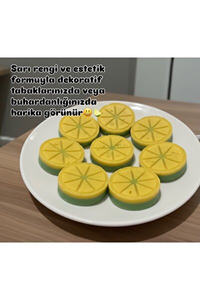 JENNEBELLA El Yapımı Taze Limon Kokulu Soya Wax Melt 10 Adet - Buhardanlık İç...