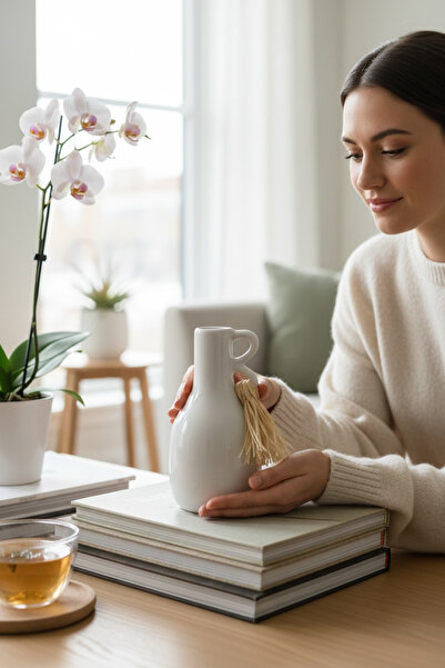 LALEZEN HOME مزهرية سيراميك عصرية أنيقة على شكل فراشة